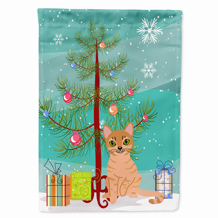 Merry Christmas Tree/Cat Breed Themed Flag Canvas - 638508601407