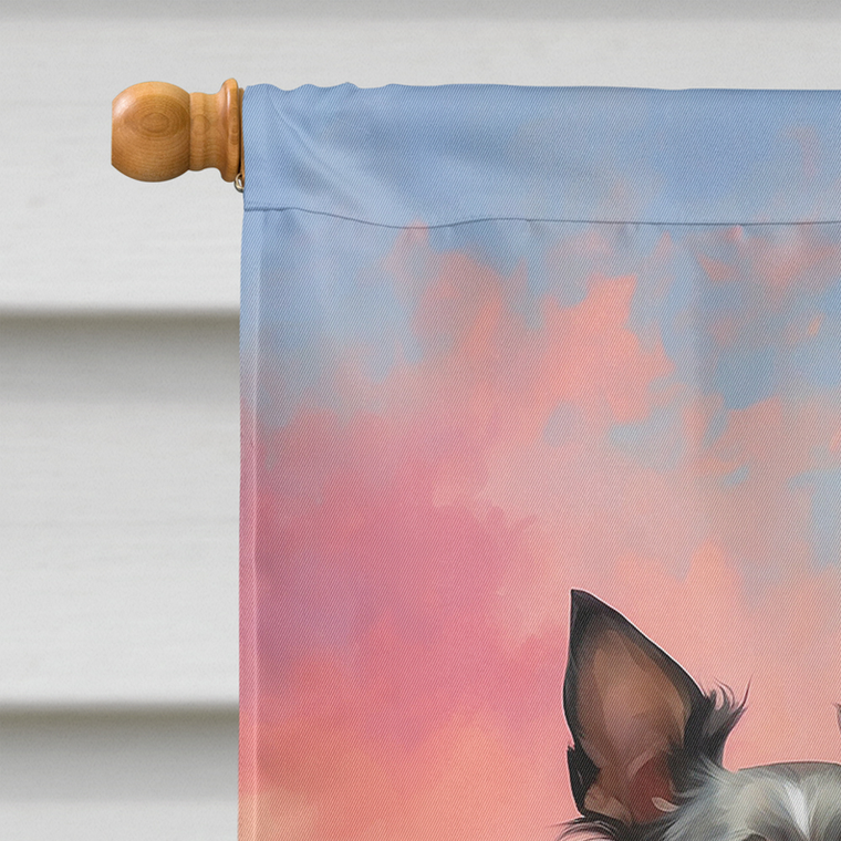 Chinese Crested Two Hearts House Flag - 194030927090