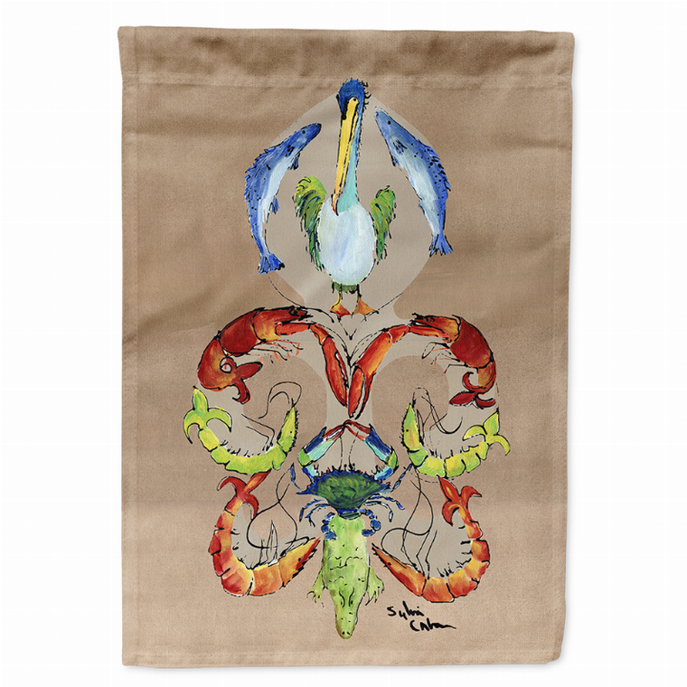 Crab/Shrimp/Oysrers Themed Flag Canvas House Size - 705332086226