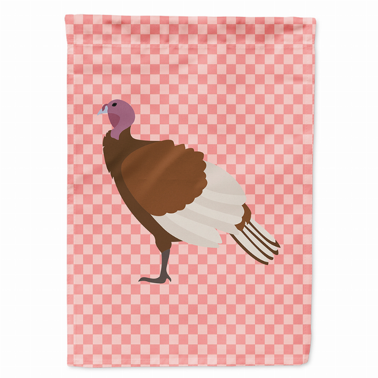 Animal/Bird Themed Pink Check Flag Canvas - 638508946317