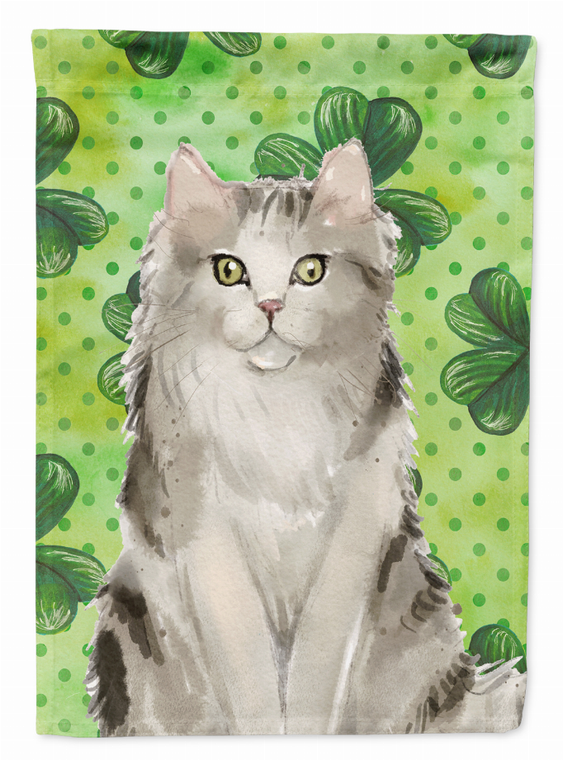 Shamrock Cat Art Flag Canvas - 194030047811
