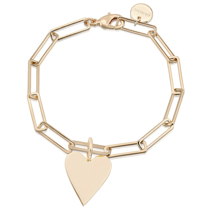 HELENA & LARGE RECTANGLE LINK CHAIN BRACELET - 000656326627