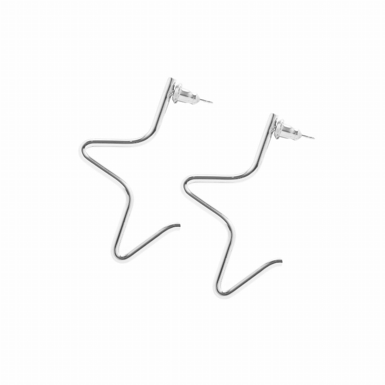 1/2 Star Earrings - 000656325704