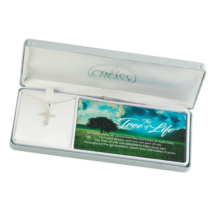 Necklace Tree Of Life Cross 18In - 603799466707