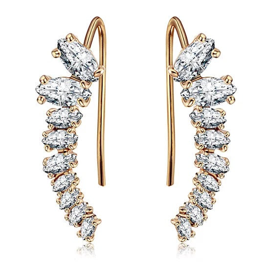 Uptown Girl Earrings Hip and Chic Ear Crawlers - 723466557634