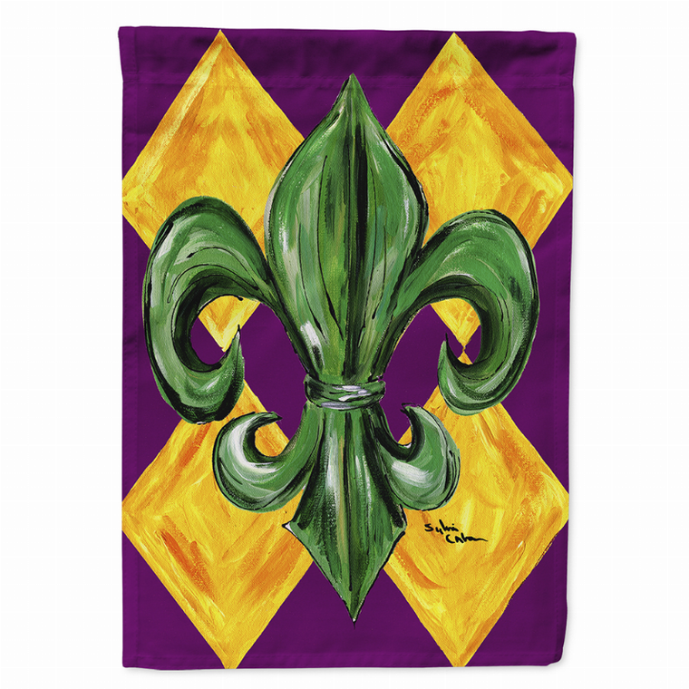 Fleur de lis Themed Flag Canvas - 705332087629