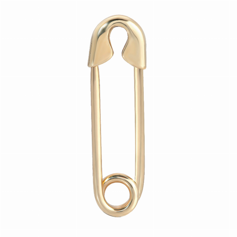 14K GOLD SAFETY PIN EARRING - 000656325714