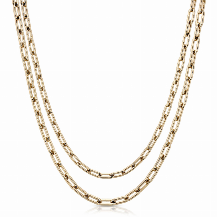 Double Medium Link Chain Necklace - 000458452407