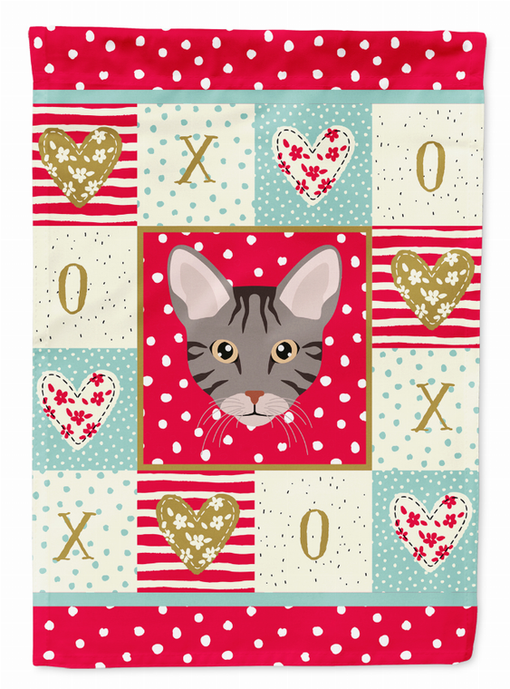 Ocicat Cat Love Flag Canvas House Size - 194030086193
