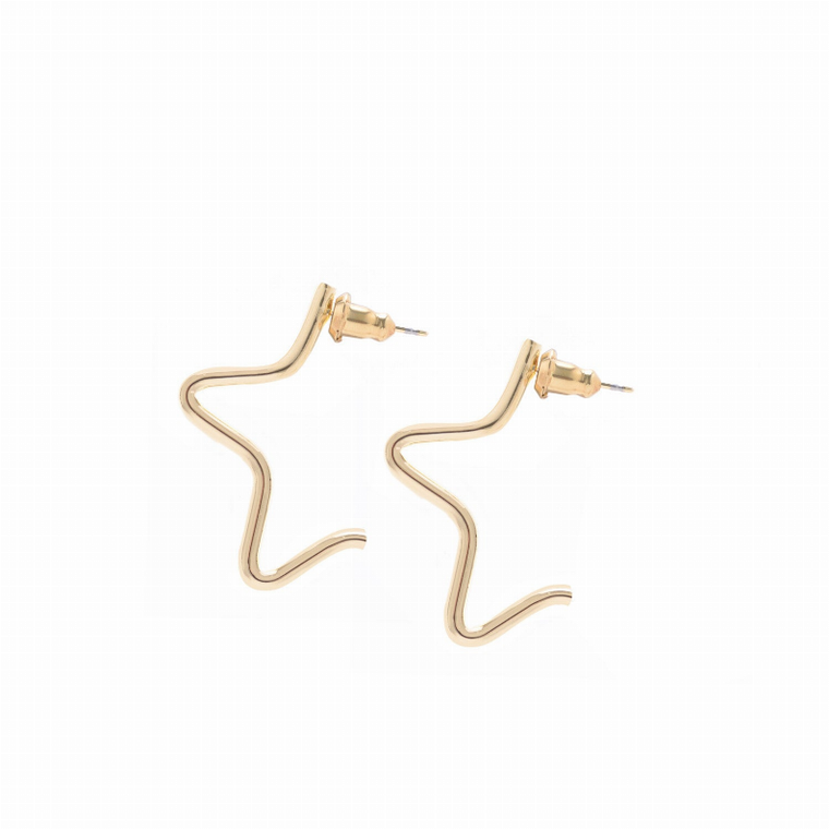 1/2 Star Earrings - 000656325706