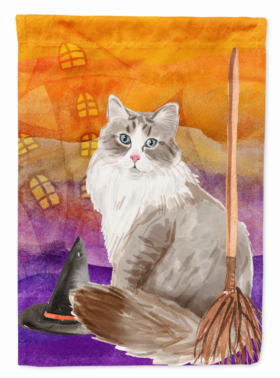 Halloween Cat Art Flag Canvas - 194030049051