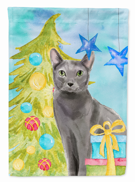 Christmas Presents Dog Art Flag Canvas - 194030048368