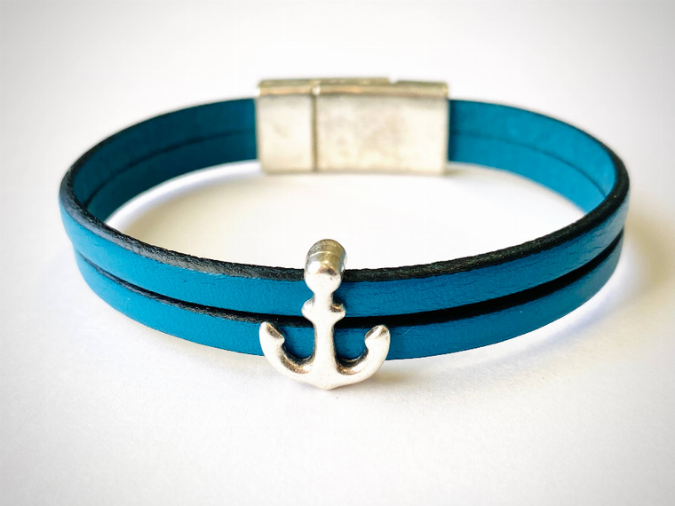 Anchor Leather Bracelet - 000854125326
