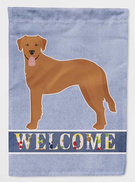 Goldador Welcome Flag Canvas House Size - 194030051481
