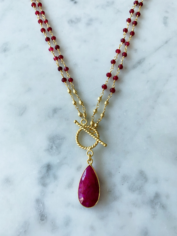 Michaela Double Lariat Necklace - 810104075305