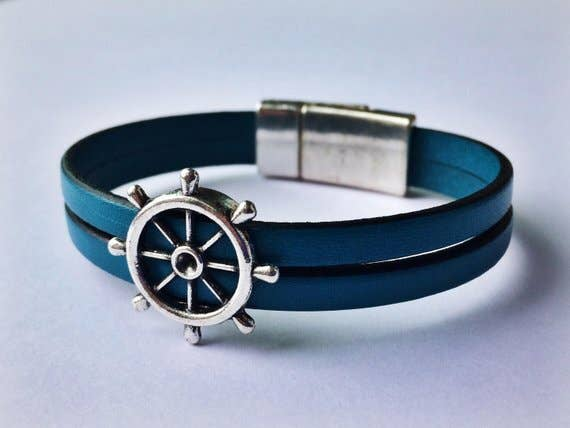 Nautical Leather Bracelet - 000854125397