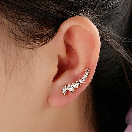 Uptown Girl Earrings Hip and Chic Ear Crawlers - 723466557641