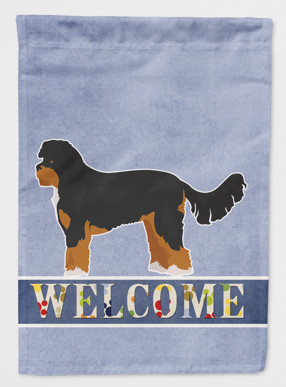 Black and Tan Cavapoo Welcome Flag Canvas House Size - 194030051238