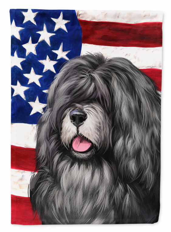 American Flag with Dog Artwork Flag Canvas House Size - 194030218655