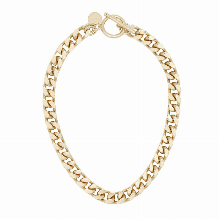 Eklexic Tara Toggle Necklace, 10K Gold Plated, 14.5 Inch Chain