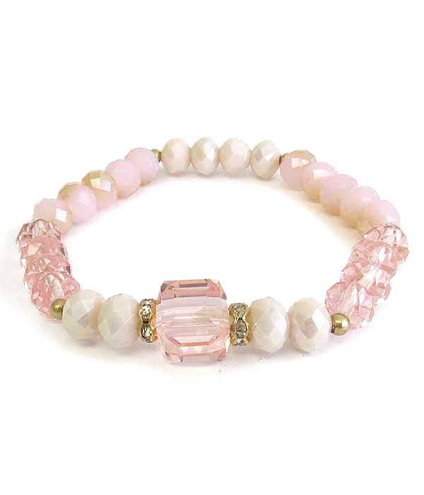 Pink Crystal Bracelet - 810104077958