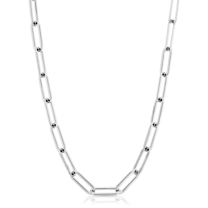 Silver Large Elongated Link Chain - 000354785965