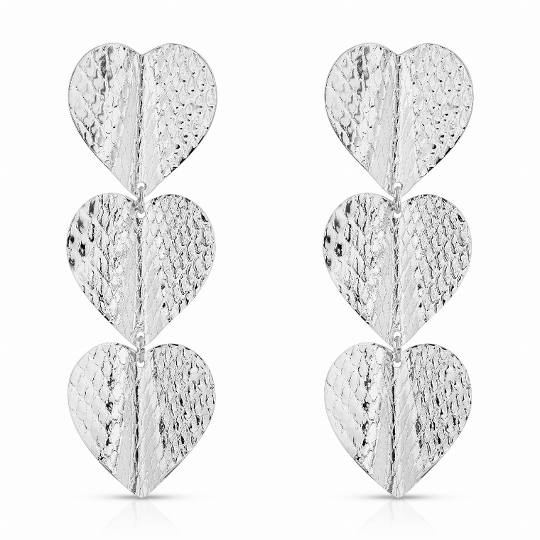 Eklexic Heathrow Earrings, Medium, Snake Skin Texture, Textured Statement