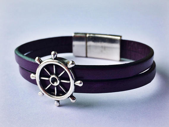 Nautical Leather Bracelet - 000854125390