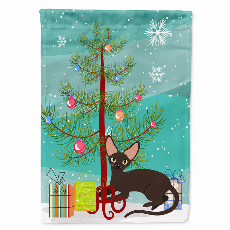 Merry Christmas Tree/Cat Breed Themed Flag Canvas - 638508601513