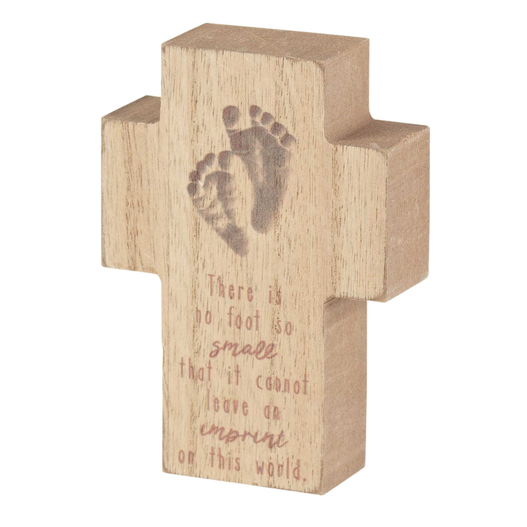 Tabletop Plaque Cross Baby No Foot Small - 603799623322