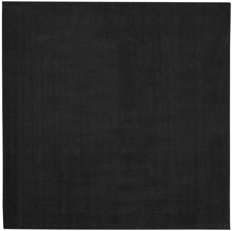 5' X 5' Black Square Non Skid Indoor Outdoor Area Rug - 606114458135