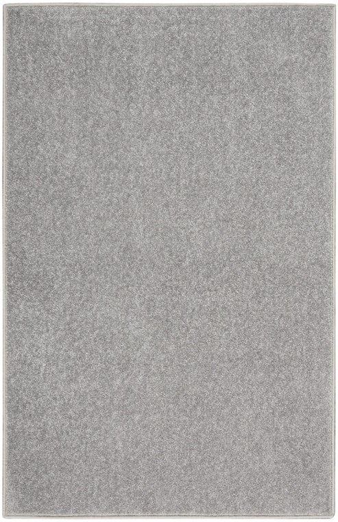 2' X 4' Silver Grey Non Skid Indoor Outdoor Runner Rug - 606114458562