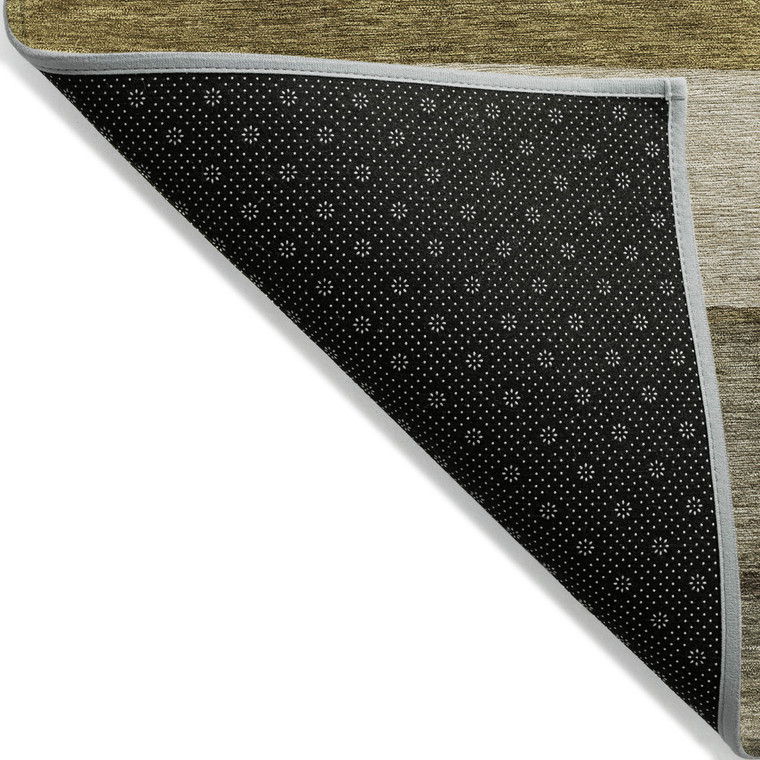 10' X 14' Coffee Ivory And Gray Abstract Washable Indoor Outdoor Area Rug