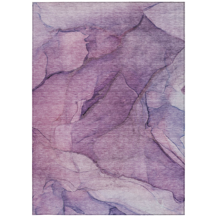 10' X 14' Purple Lilac And Lavender Abstract Washable Indoor Outdoor Area Rug - Purple, Lilac, Lavender