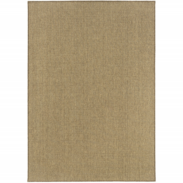 5' X 8' Tan Stain Resistant Indoor Outdoor Area Rug - 606114572619
