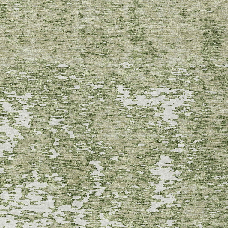 8' X 10' Sage And Ivory Abstract Washable Indoor Outdoor Area Rug - Sage, Ivory