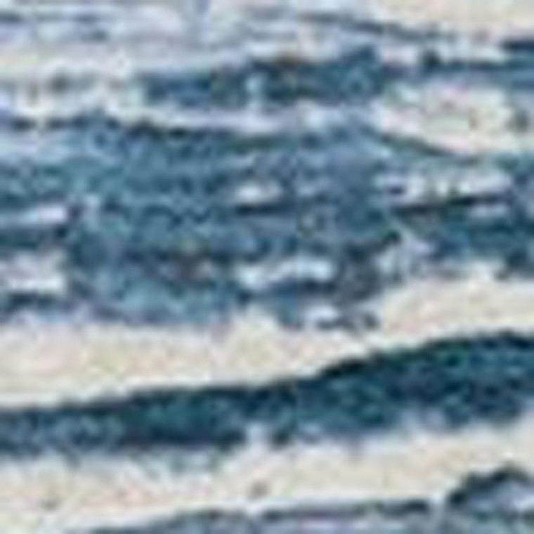 9' X 12' Sky Blue And Ivory Striped Washable Indoor Outdoor Area Rug - 880016779035