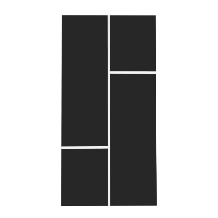 47" Black Wood Extendable Coffee Table With Storage