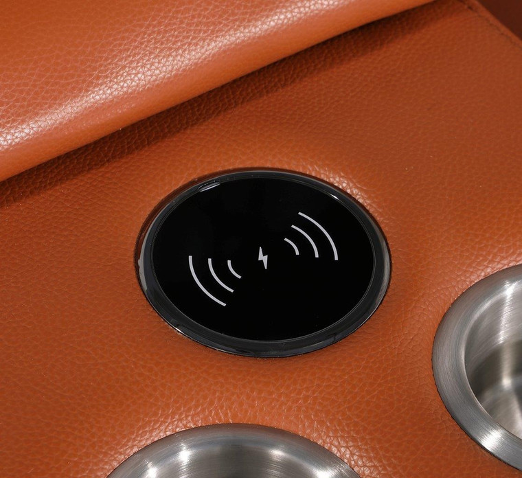 Camel Italian Leather Modular L Shaped Seven Piece Corner Sectional With Console