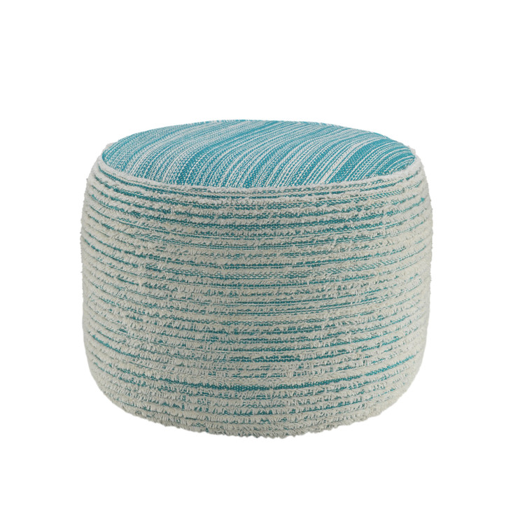 18" Blue Polyester Ottoman - 606114790129