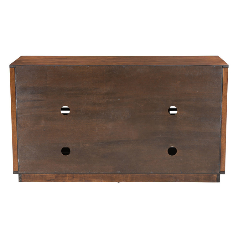 54" Brown Enclosed Storage TV Stand