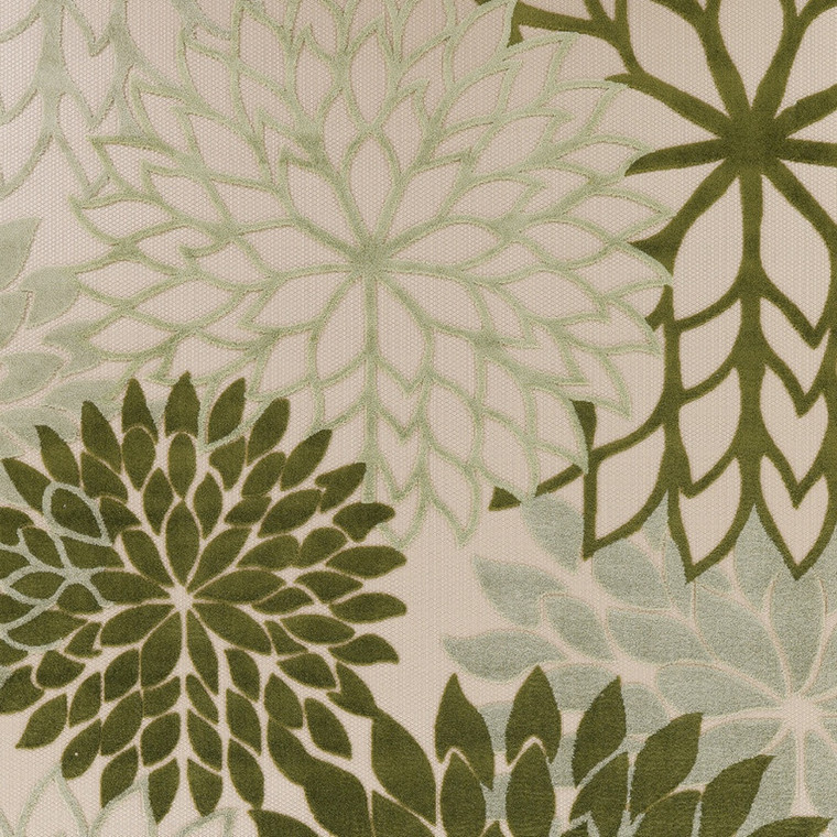 10' X 14' Ivory And Green Floral Indoor Outdoor Area Rug Polypropylene