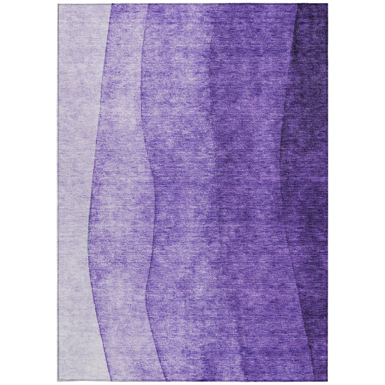 8' X 10' Purple Lilac And Lavender Ombre Washable Indoor Outdoor Area Rug
