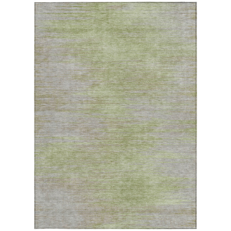 9' X 12' Sage And Artichoke Green Abstract Washable Indoor Outdoor Area Rug - Sage, Artichoke Green