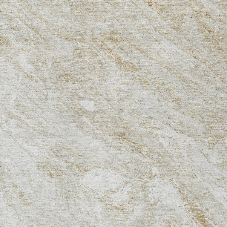 9' X 12' Ivory Beige And Tan Abstract Washable Indoor Outdoor Area Rug