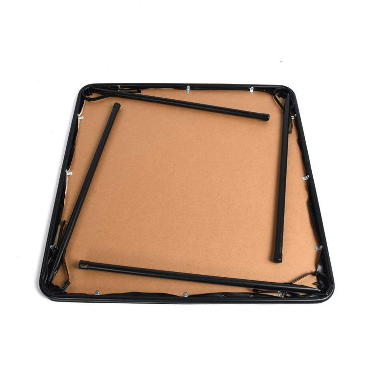 34" Black Wood and Metal Folding Square Card Table
