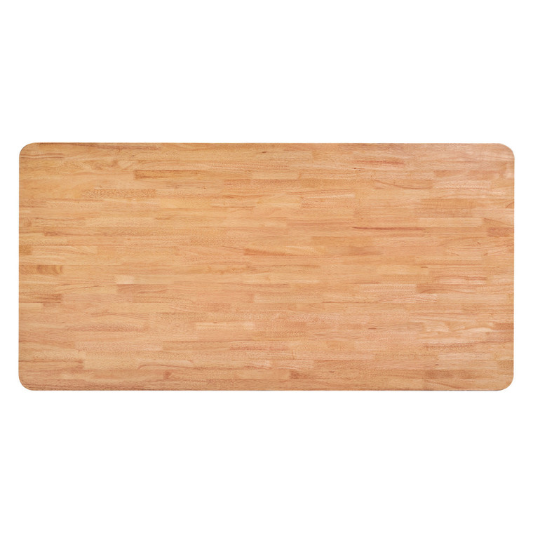 79" Natural Solid Wood Dining Table