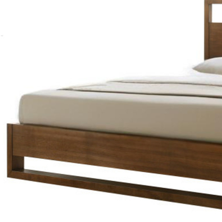 Brown Wood King Bed Frame Manufactured Wood, Solid Wood