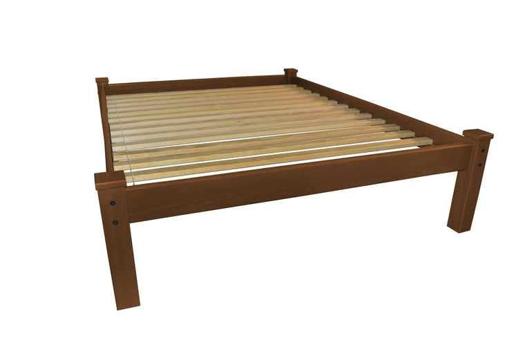 Brown Solid Wood Full Bed Frame Premium Quality