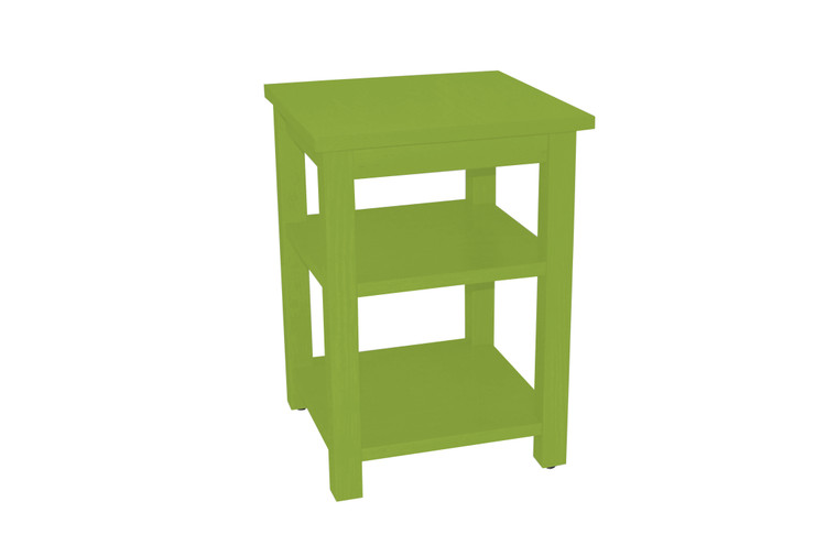 28" Green Solid Wood Nightstand